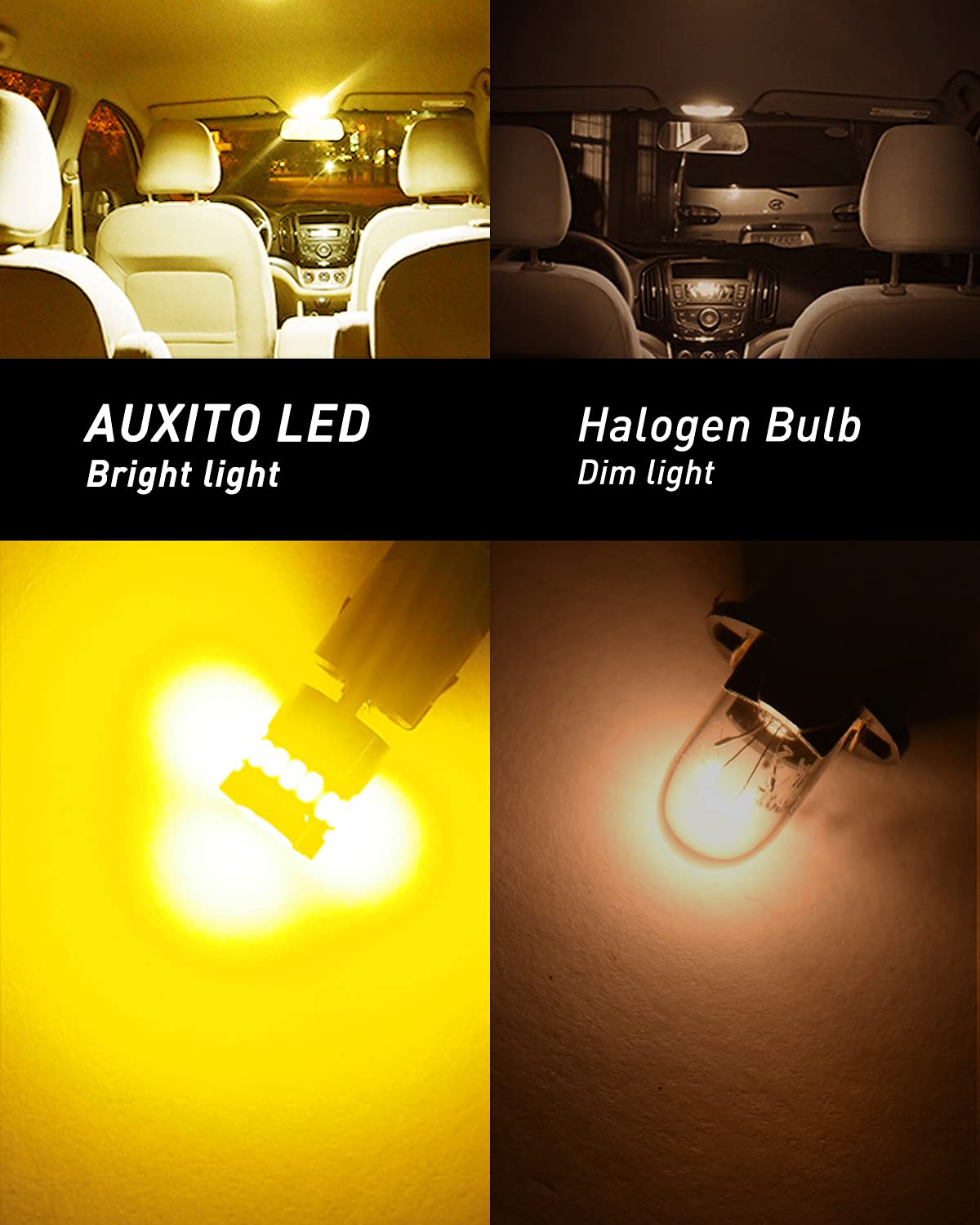 AUXITO 194 used in a car dome light improving interior illumination