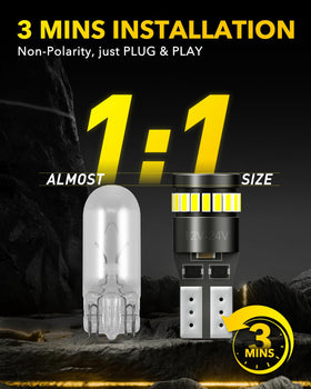 AUXITO pack of ten bulbs laid out for multiple upgrades