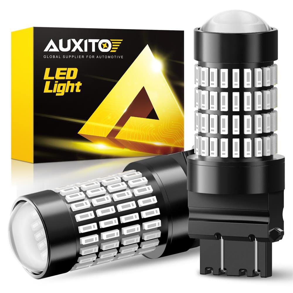 AUXITO 3157 front packaging showing pair and specifications, clearer purchasing choice