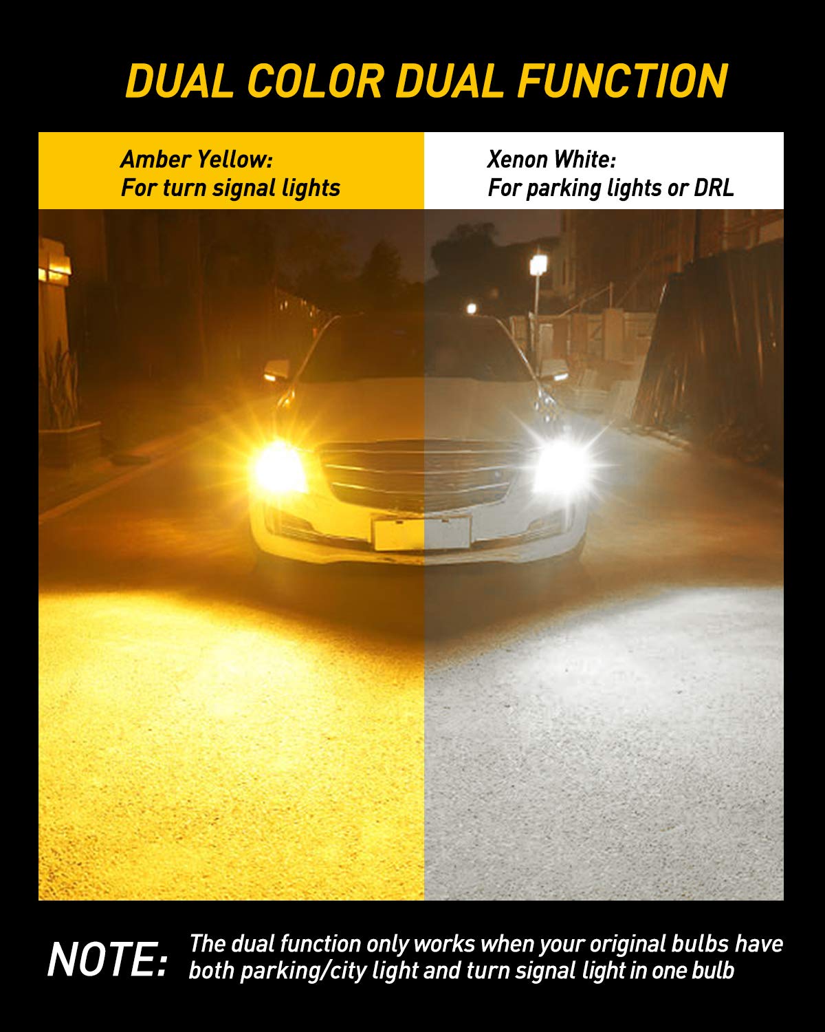 AUXITO bulb installed in a tail housing demonstrating plug-and-play fitment benefit