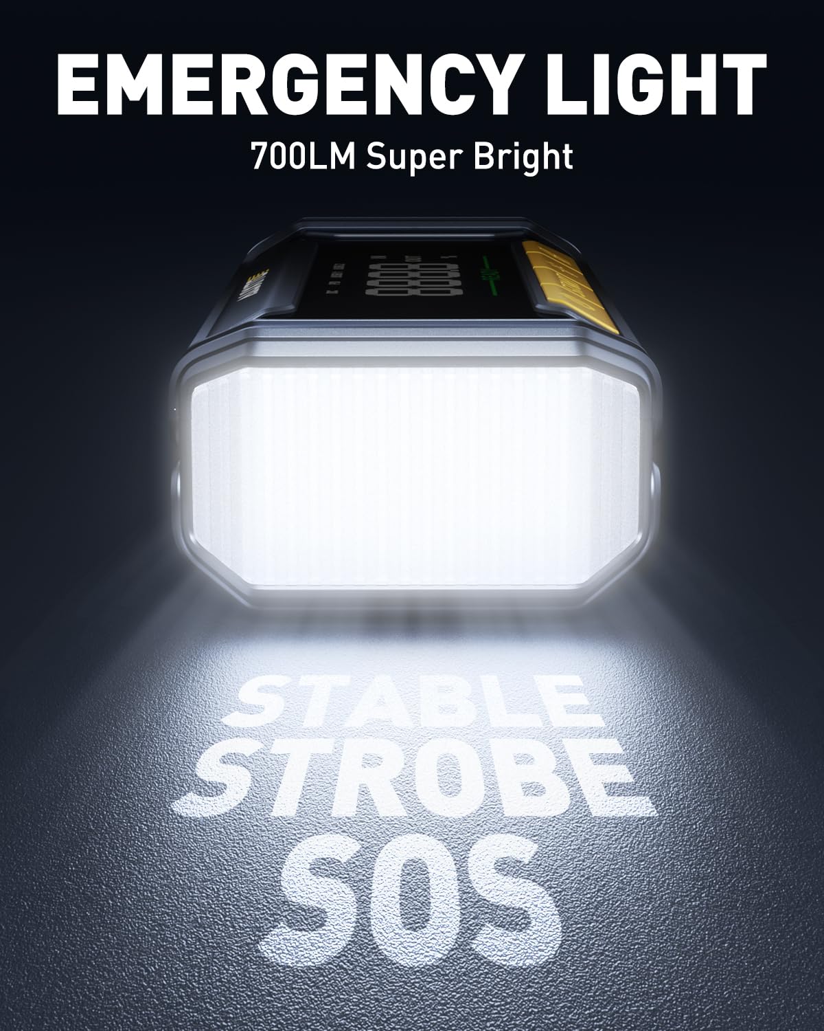 AUXITO 700-lumen LED flashlight illuminated to enhance nighttime visibility and safety
