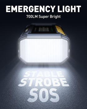 AUXITO 700-lumen LED flashlight illuminated to enhance nighttime visibility and safety