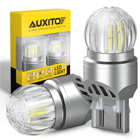AUXITO 7443 front view pack of 2 showing plug-and-play fit and bright output