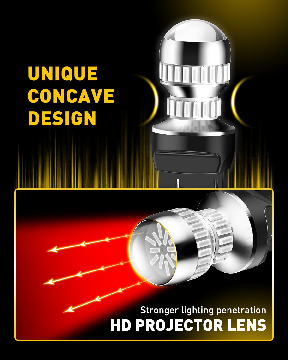 AUXITO installed bulb in tail lamp socket demonstrating simple plug-and-play replacement