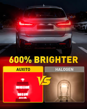 AUXITO product label close-up showing power rating and driver information for buyers