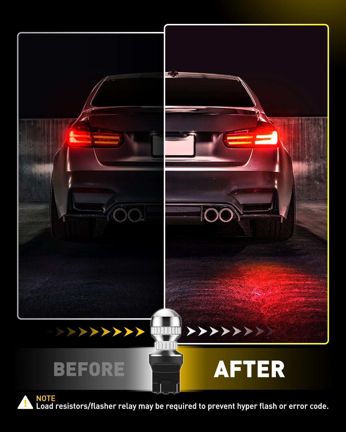 AUXITO rear of vehicle lifestyle image highlighting improved visibility and safety