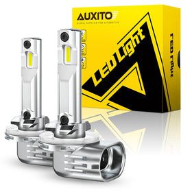AUXITO front view of two 881 LED bulbs showing plug-and-play design benefit