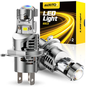 AUXITO 9003 front view showing bulb shape and plug-and-play benefit