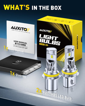 AUXITO night driving scene showing improved road visibility
