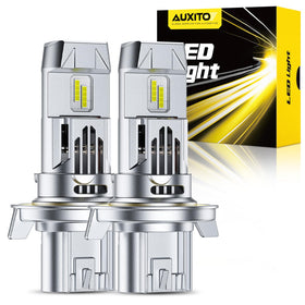 AUXITO 9008 front view pack of 2 showing compact plug-and-play design and brighter beams
