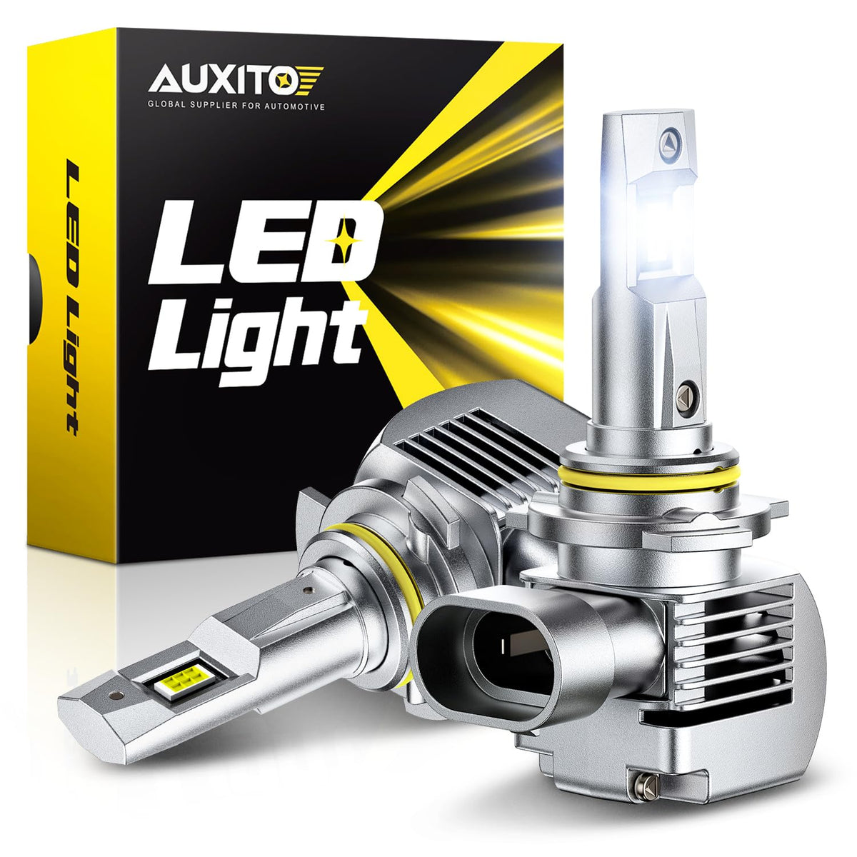 AUXITO 9012 front view showing bulb face and plug for easy fitment