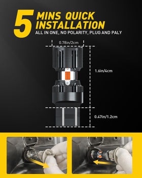 AUXITO bulb base and pins displayed to confirm socket compatibility