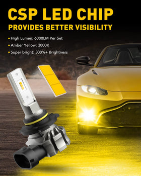 AUXITO beam pattern on wet road showing amber visibility and reduced scatter benefit