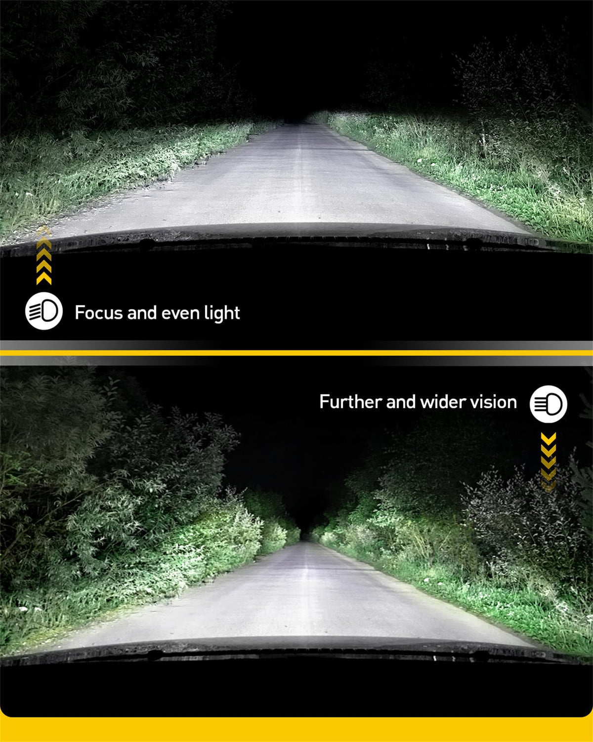 AUXITO bulb close-up revealing 16 high-power chips for brighter lighting