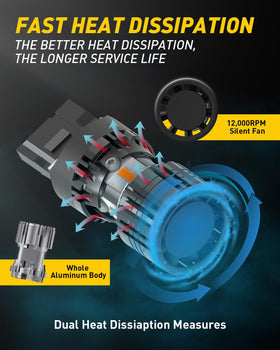AUXITO side profile showing integrated heatsink and built-in driver for reliability