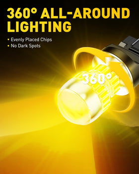 AUXITO close-up of 4014-SMD LED array highlighting even light output