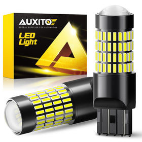 AUXITO front packaging showing model and brighter white light benefit