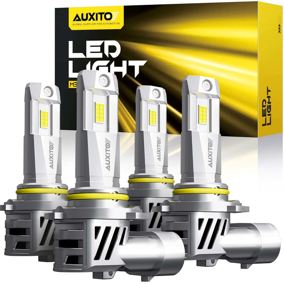 AUXITO front packaging showing 9005 9006 combo and benefits