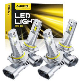 AUXITO front packaging showing pack of four bulbs and key benefits