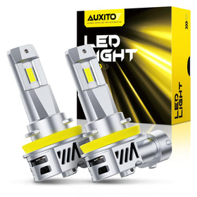 AUXITO front view of bulb pair showing fit and finish and easy swap benefit