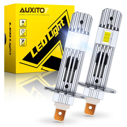AUXITO H1 bulb front packaging showing product and benefits