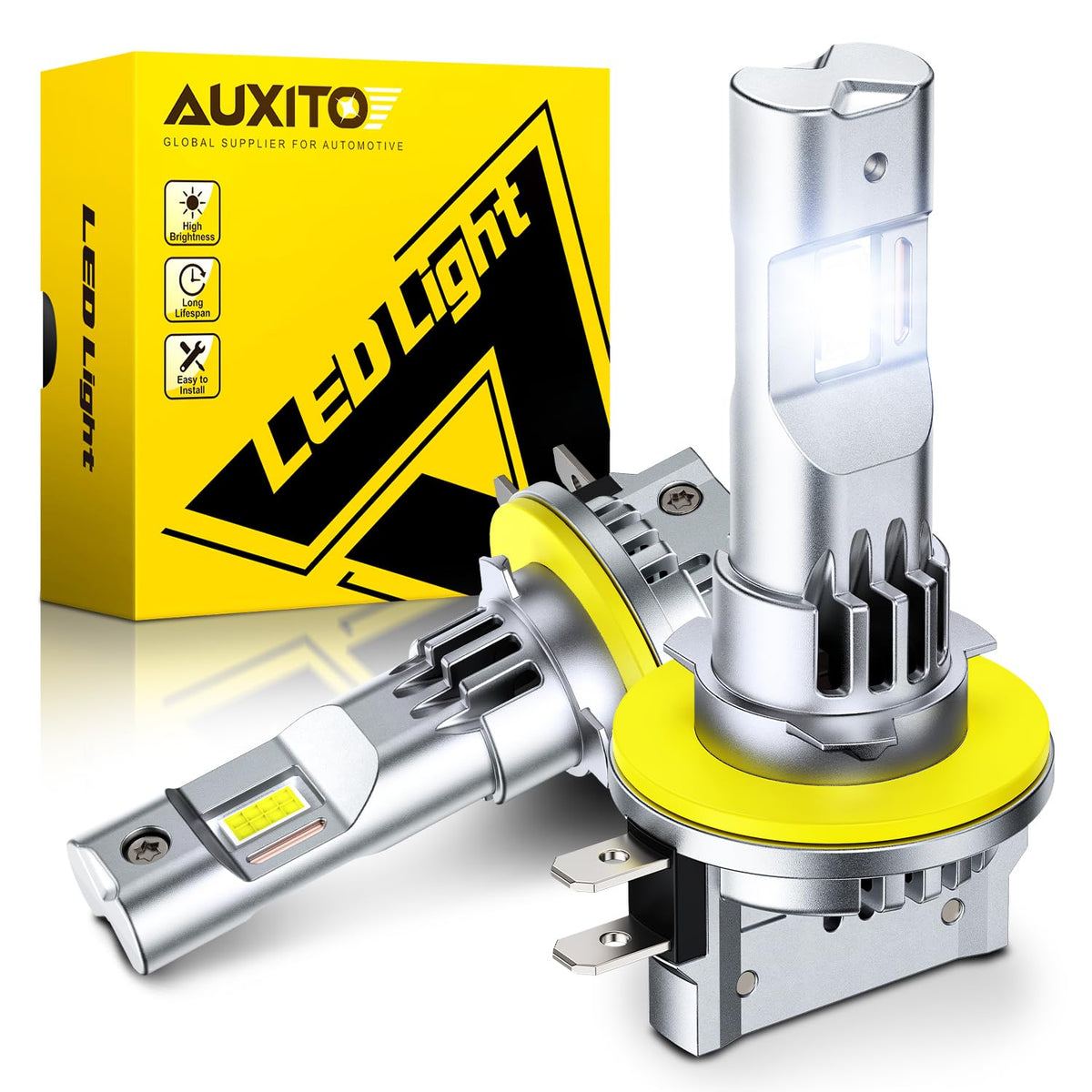 AUXITO front view showing bulb shape and plug-in ease