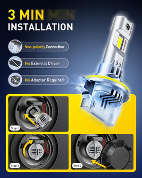 AUXITO installed in headlight demonstrating improved road visibility