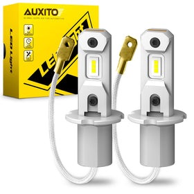AUXITO H3 front view showing bulb and connectors for easy installation benefit