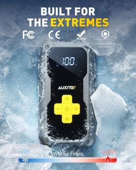 AUXITO inflator nozzles and gas needle displayed, enable versatile inflation tasks