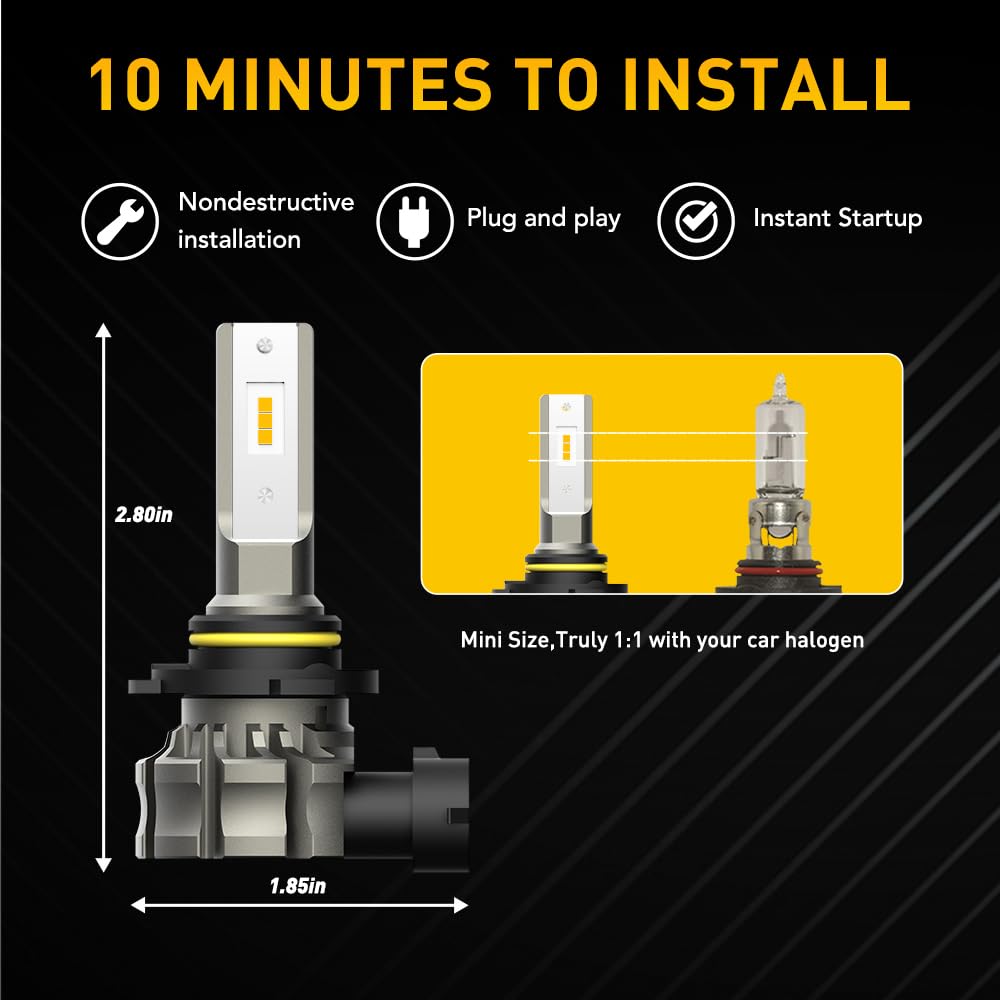 AUXITO bulb plugged into fog lamp socket illustrating plug-and-play installation benefit