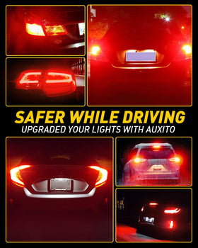 AUXITO installed brake light in car for clearer nighttime visibility
