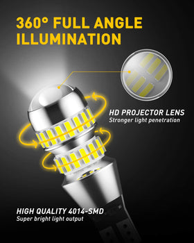 AUXITO close-up of SMD chips highlighting brighter, efficient light output