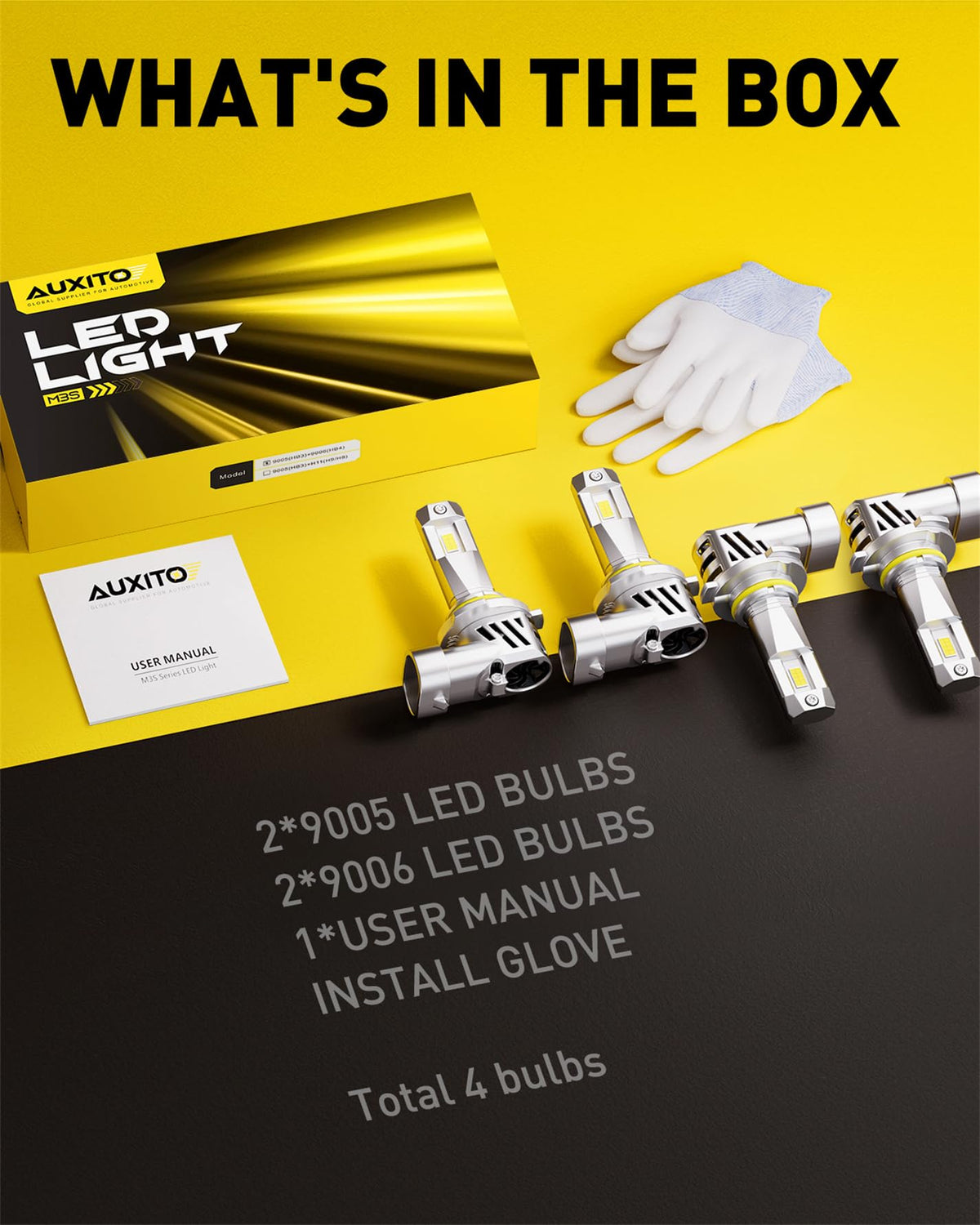 AUXITO night drive scene showing brighter road illumination for safety