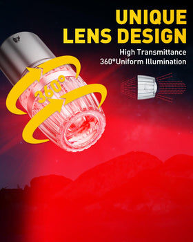 AUXITO close-up of optical lens highlighting even light diffusion and visibility