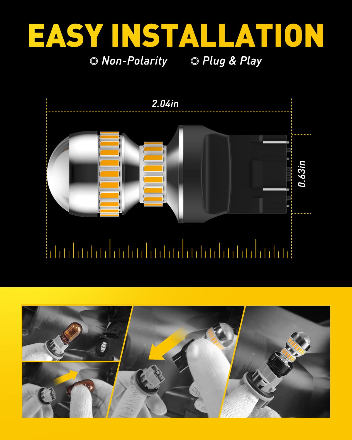 AUXITO two-bulb pack packaging ready for replacement convenience