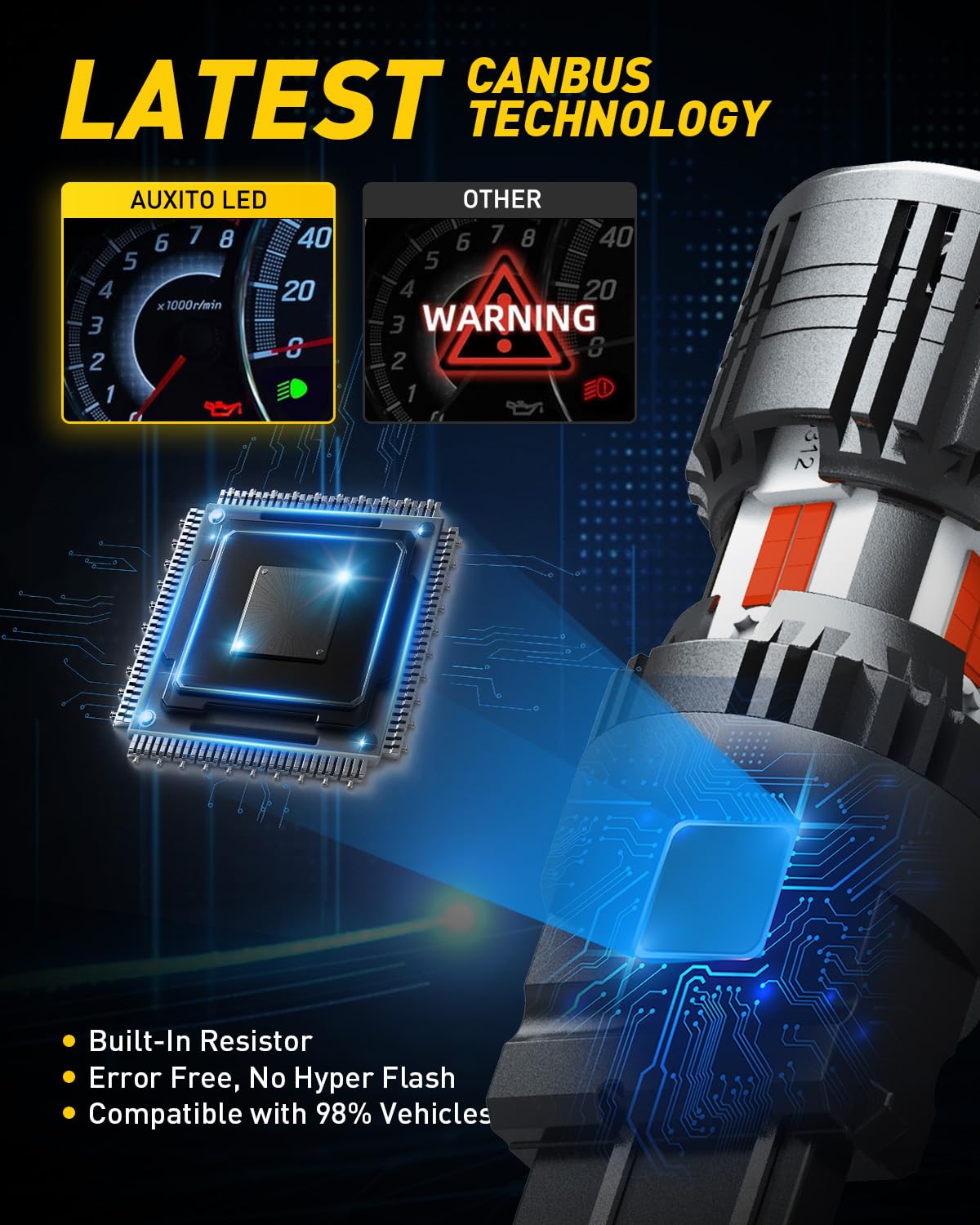 AUXITO side profile highlighting heatsink and fan for cooler operation