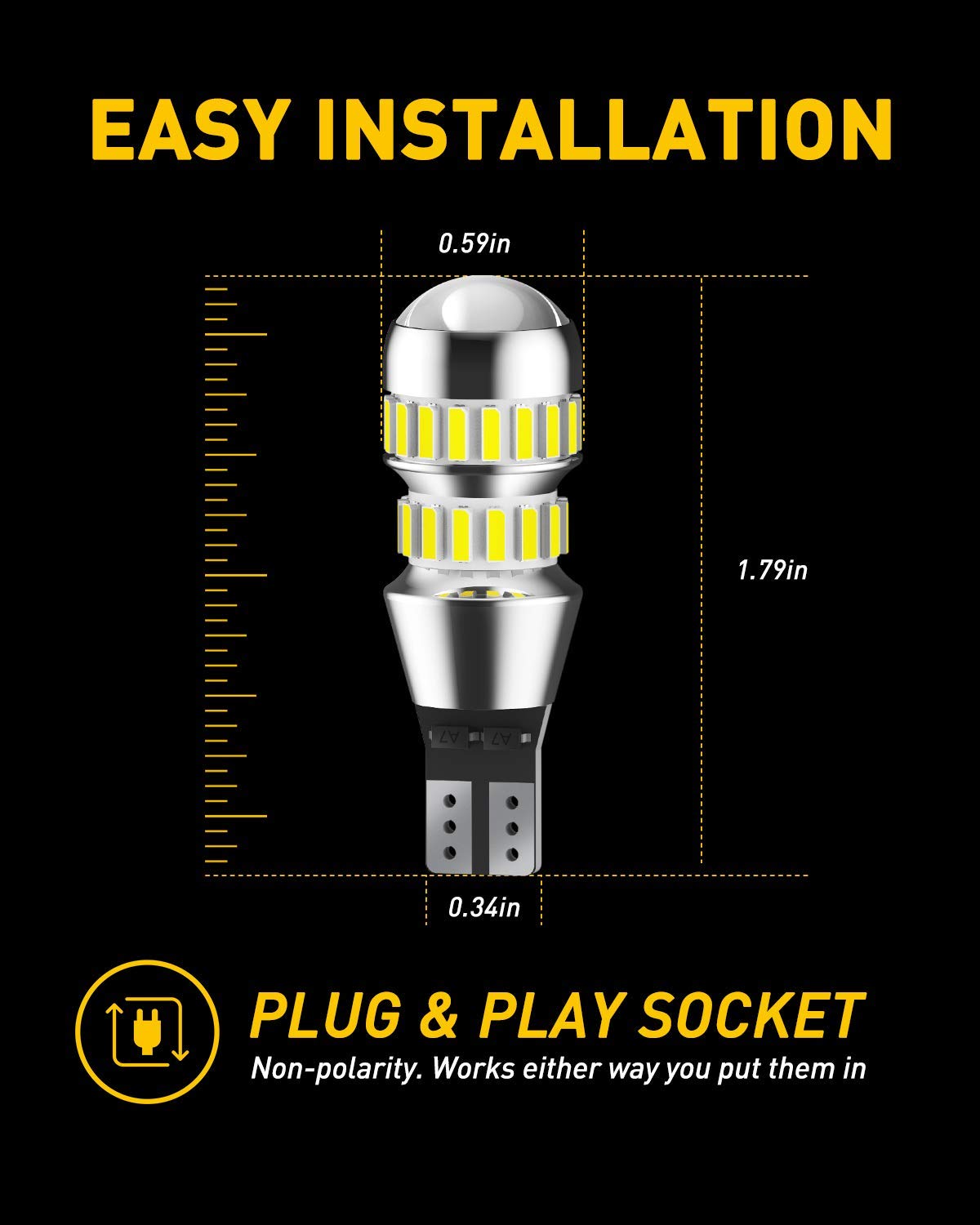 AUXITO next to a coin showing compact size for easy installation