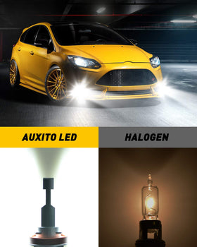 AUXITO bulb held in hand for size comparison and easy installation cue