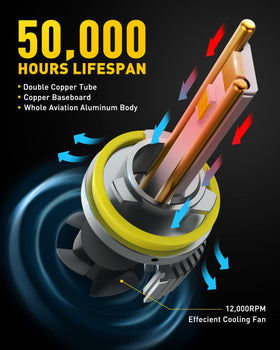 AUXITO beside standard halogen bulb size comparison, conveys easy plug-and-play fit