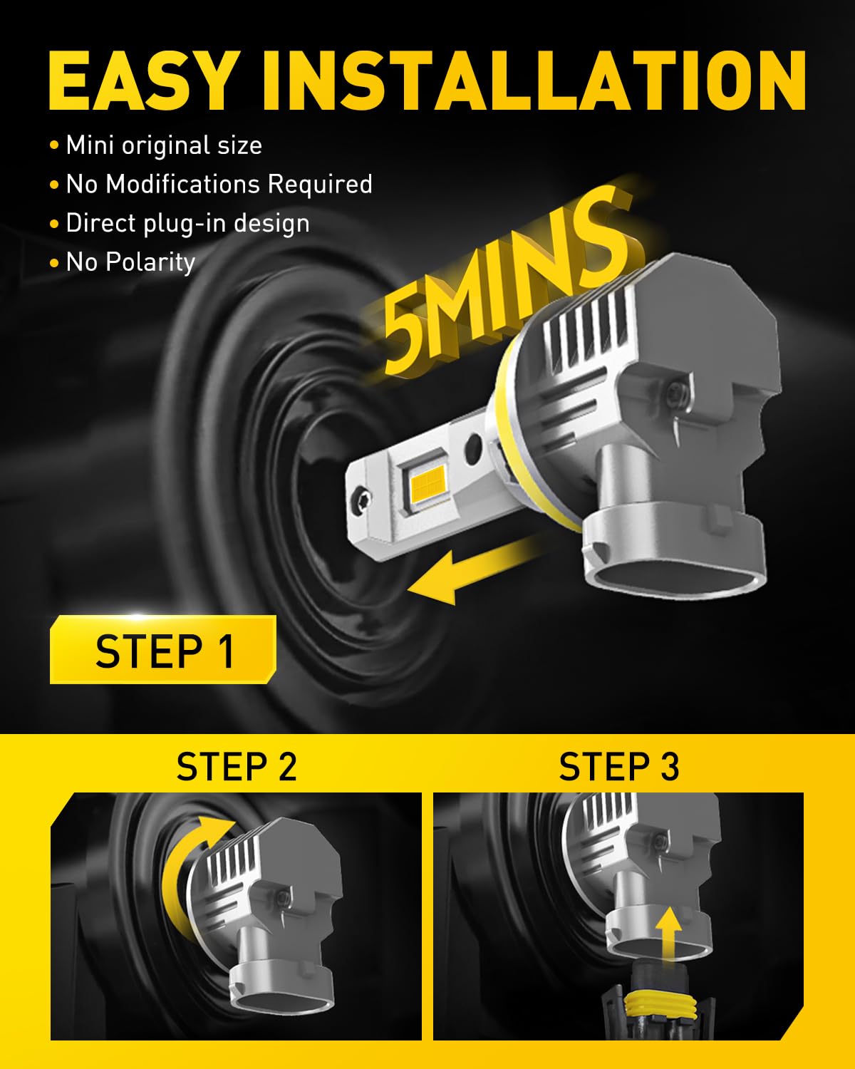 AUXITO weatherproof seal detail displaying IP68 protection against water and dust ingress