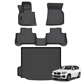 AUXKO cargo mat front view showing full coverage and protective benefit