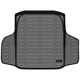 AUXKO cargo mat in boot demonstrating spill containment benefit