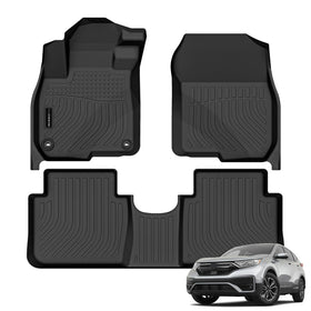 AUXKO front mats showing full coverage and precise fit protecting carpet
