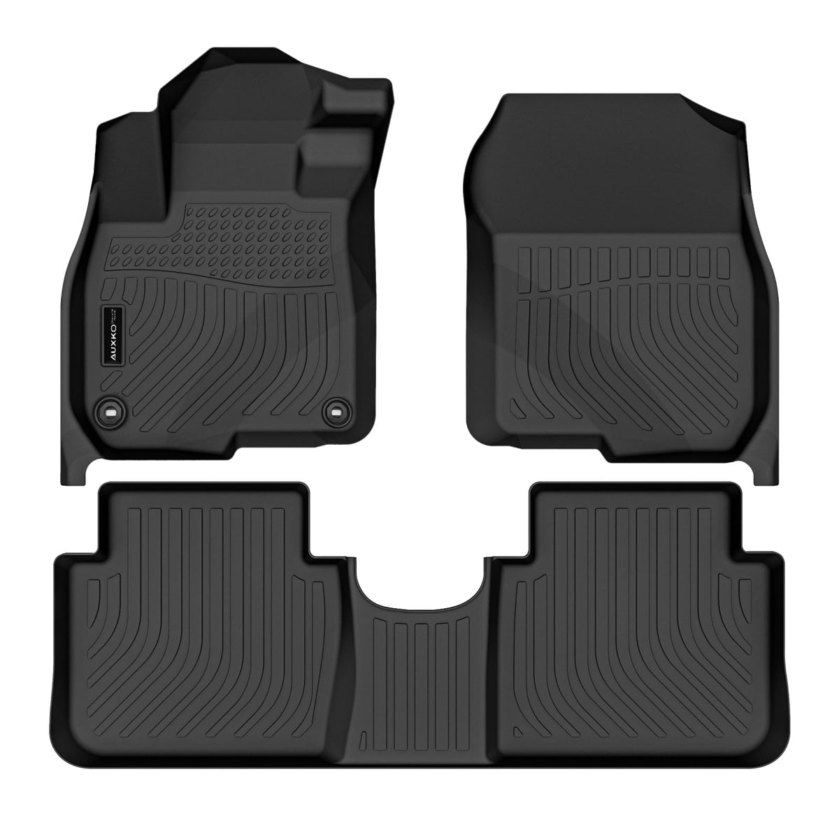 AUXKO rear mat installed in CR-V rear footwell for complete protection