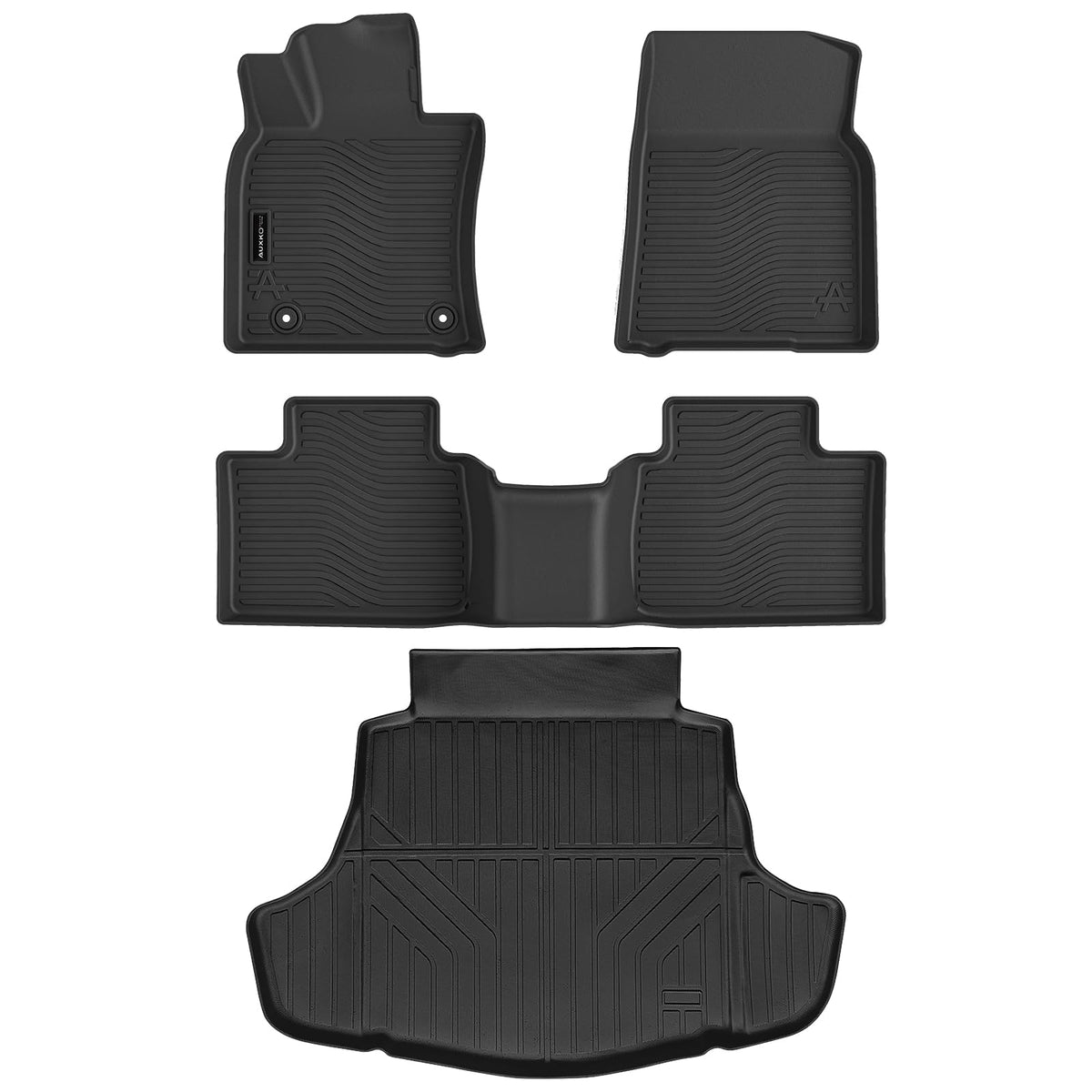 AUXKO driver side mat retention system closeup preventing movement