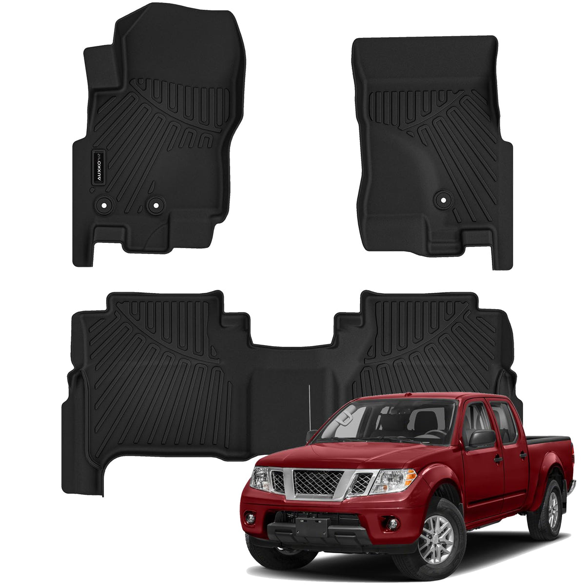 AUXKO front packaging showing complete mat set and fit benefits
