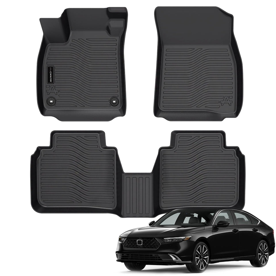 AUXKO front mats showing full driver and passenger coverage and protection