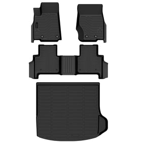 AUXKO rear floor mats installed in Grand Cherokee rear seating area with stable non-slip fit