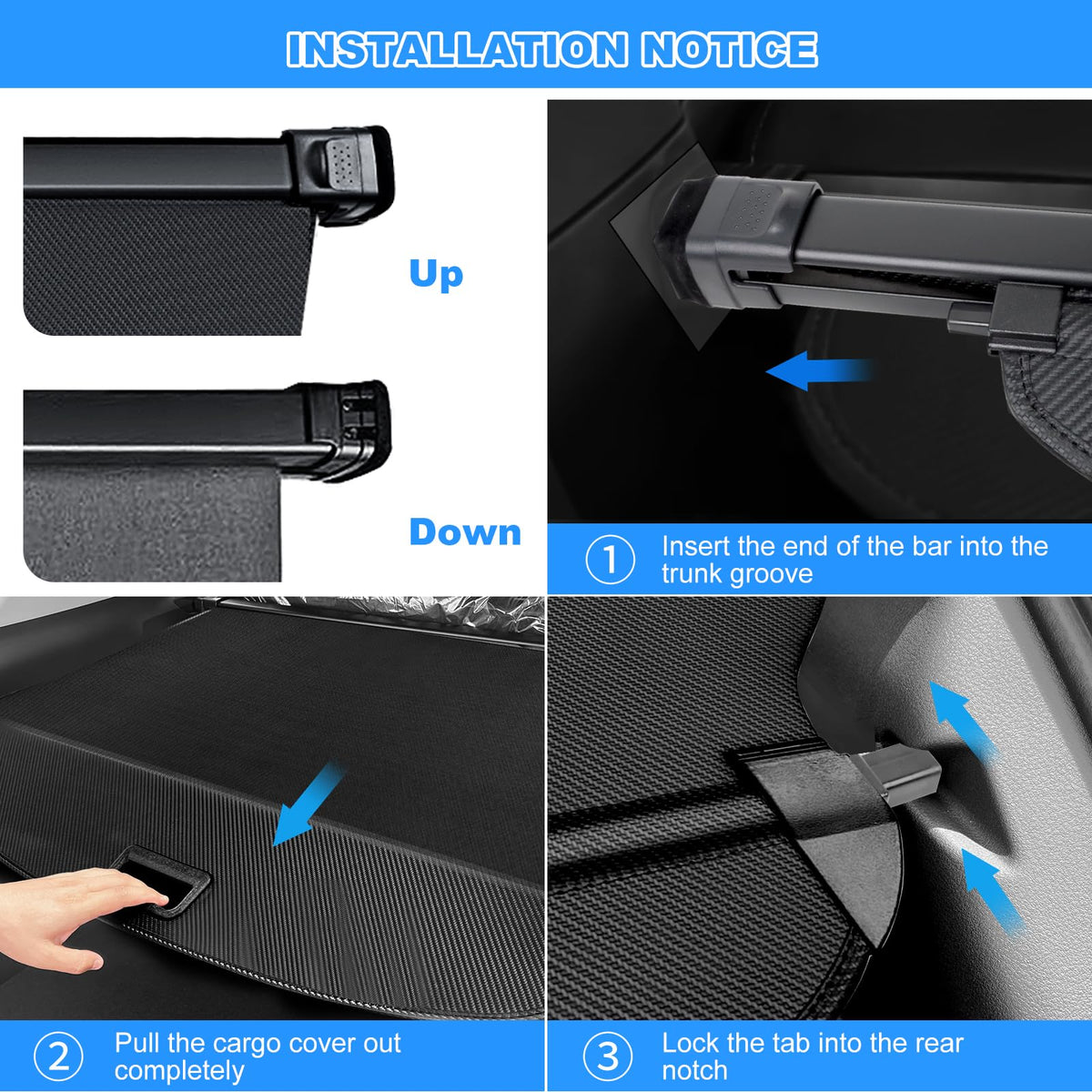 AUXKO retractable roll mechanism, demonstrates smooth easy retraction