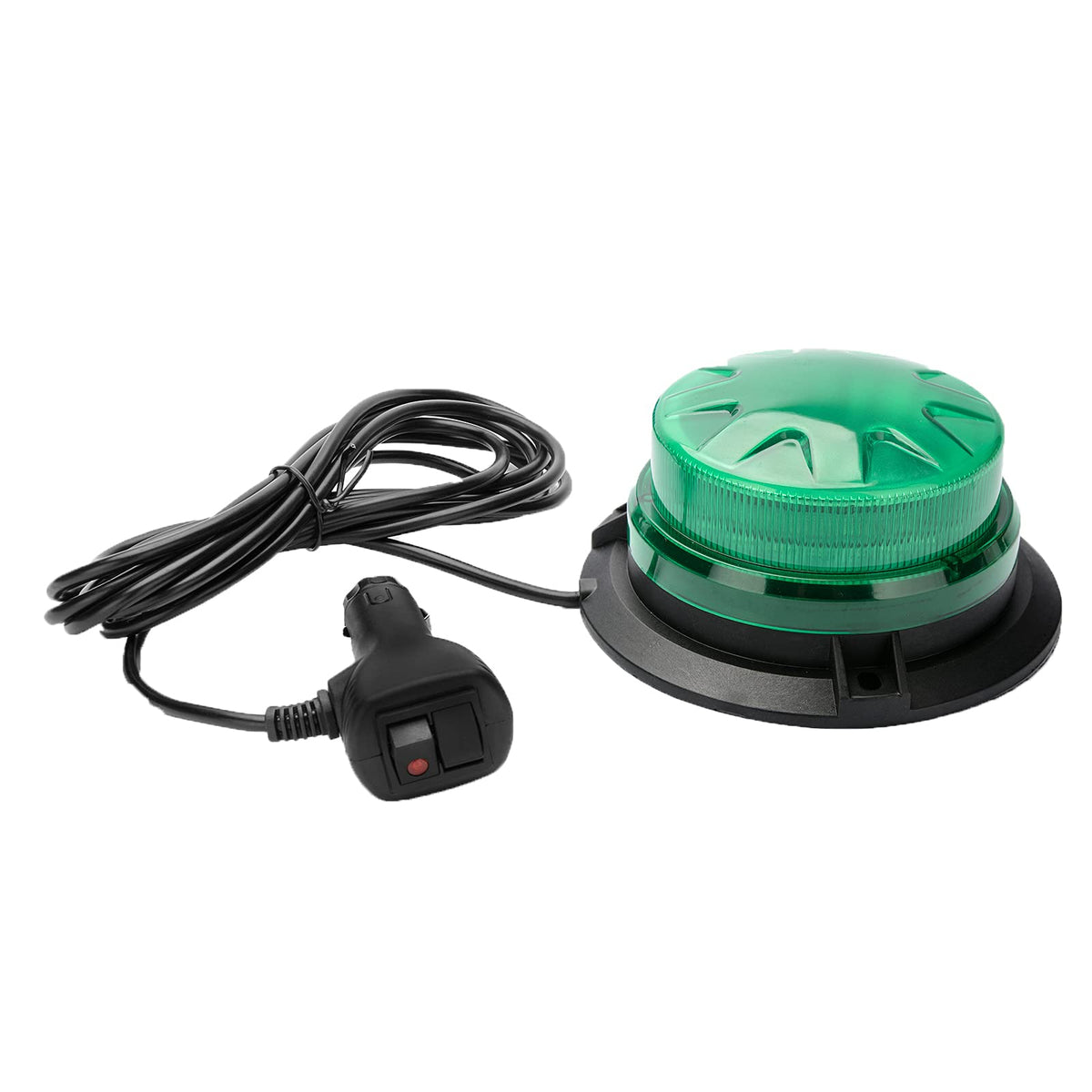 AUXMOTEC green strobe top detail highlighting LED array and lens